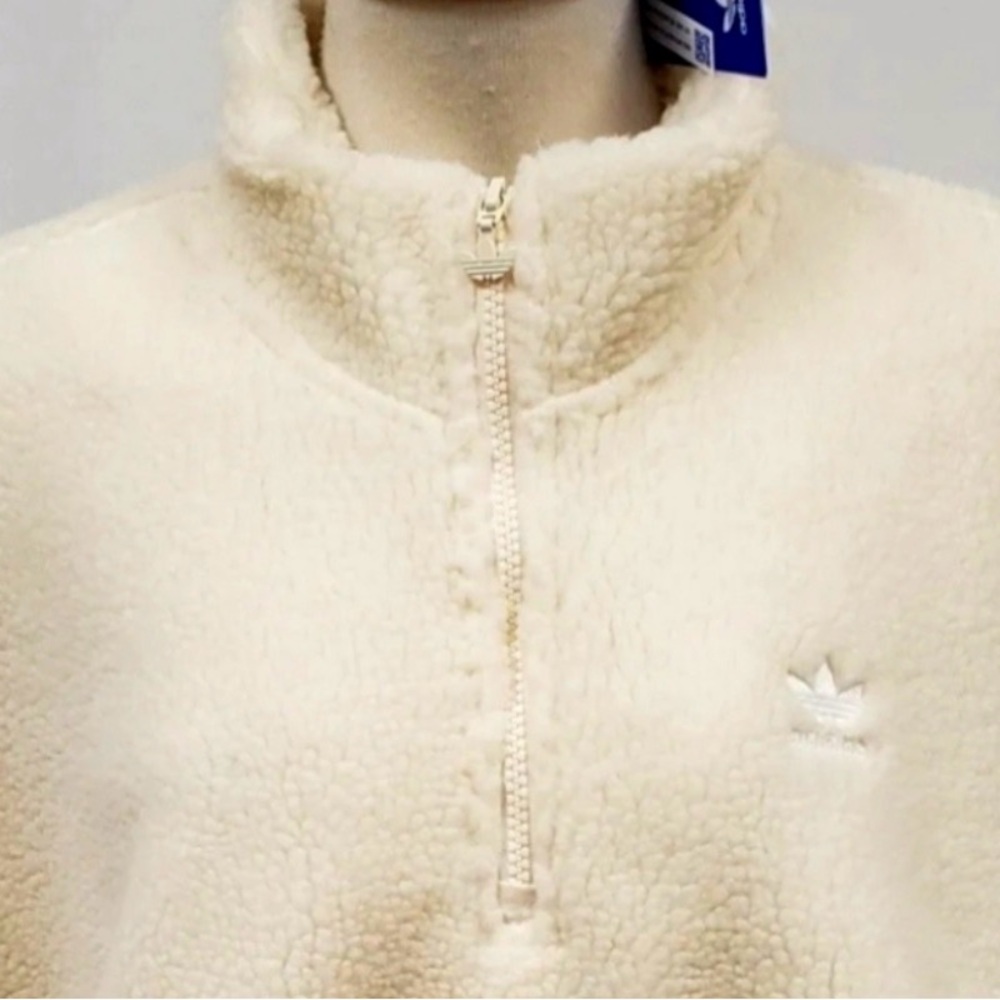 Adidas Off-White Fleece Half-Zip